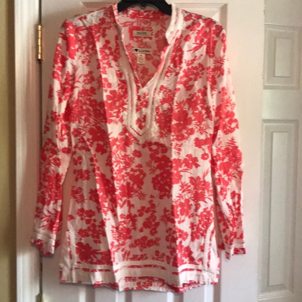 100%Linen long sleeve top
